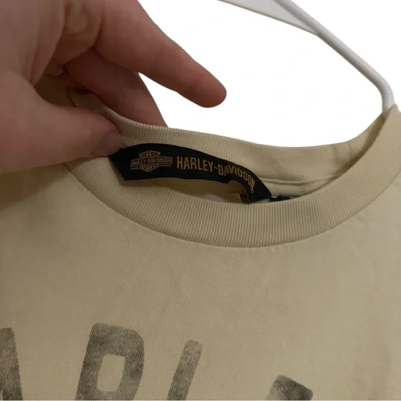 Harley Davidson Australia Exclusive T-Shirt 2XL Slim Beige Graphic Tee Rare - Picture 2 of 4